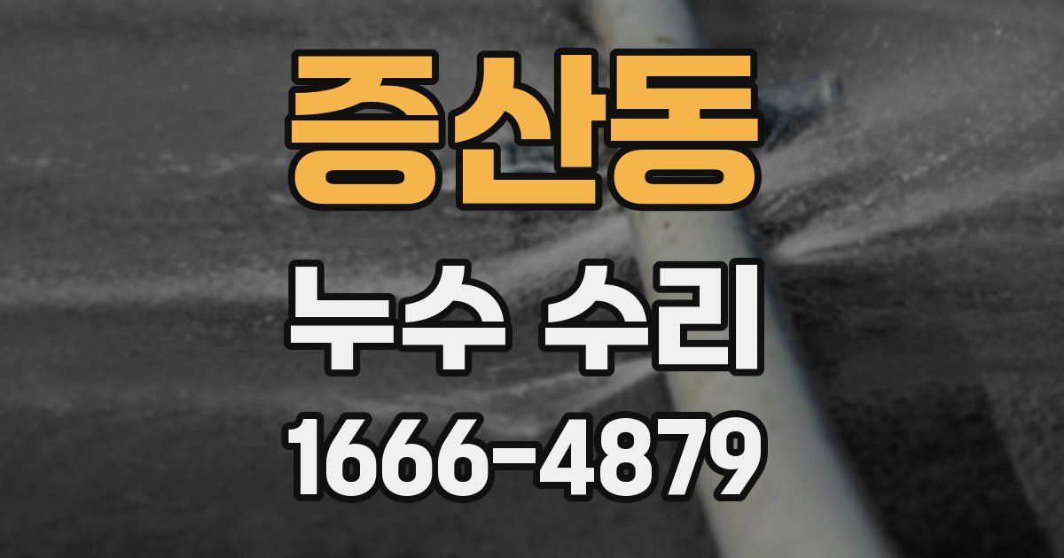 증산동 누수 수리