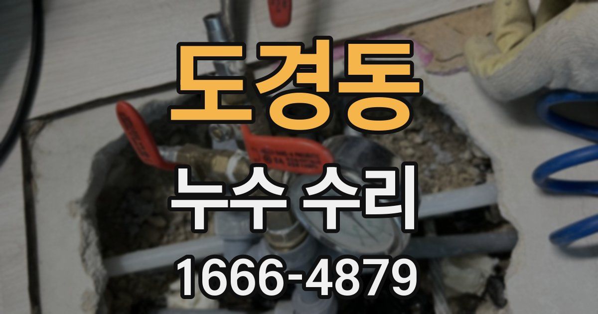 도경동 누수 수리
