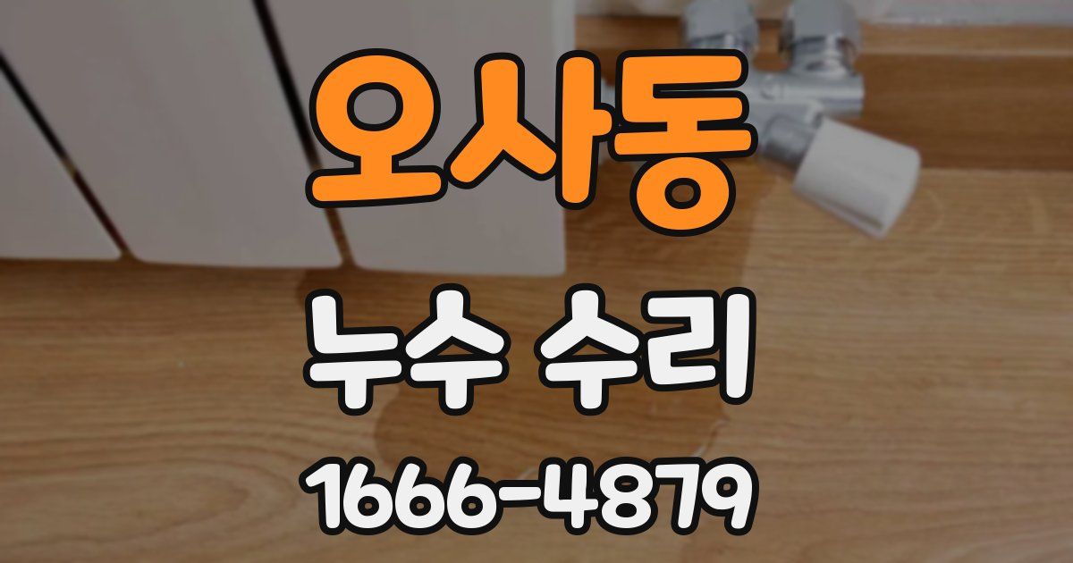 오사동 누수 수리