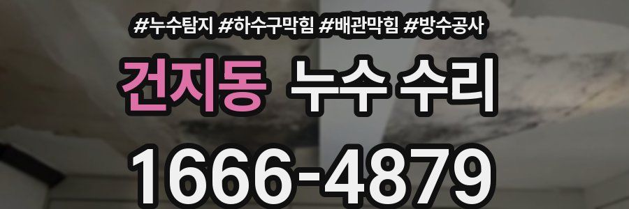 건지동 누수 수리