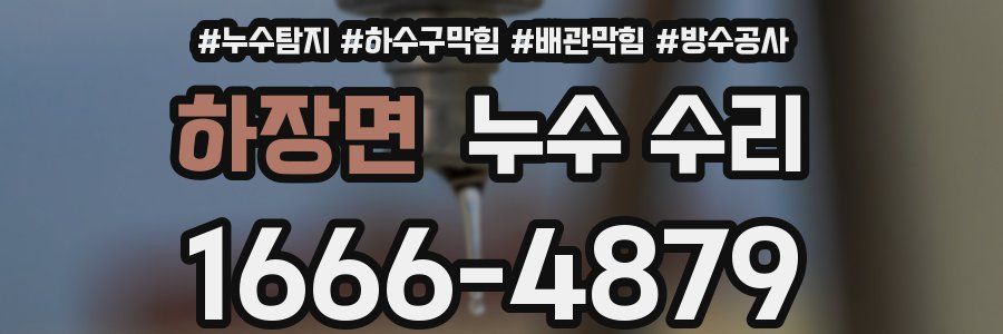 하장면 누수 수리