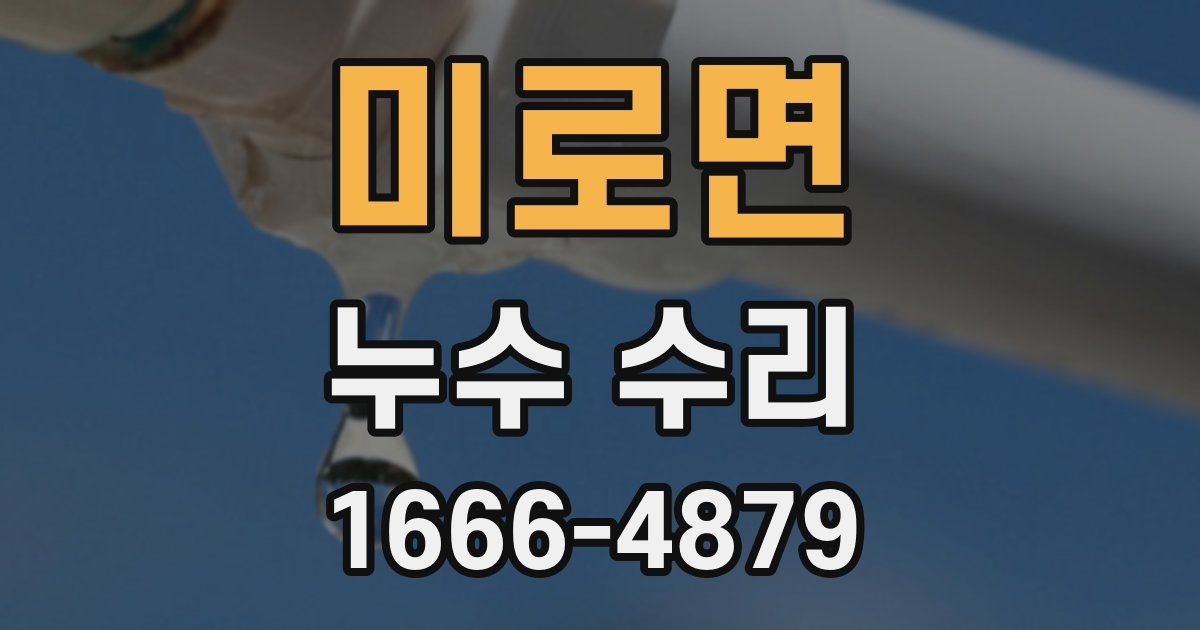미로면 누수 수리