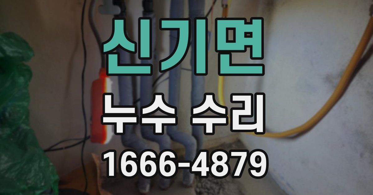 신기면 누수 수리