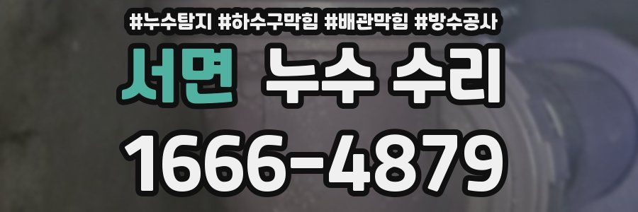 서면 누수 수리