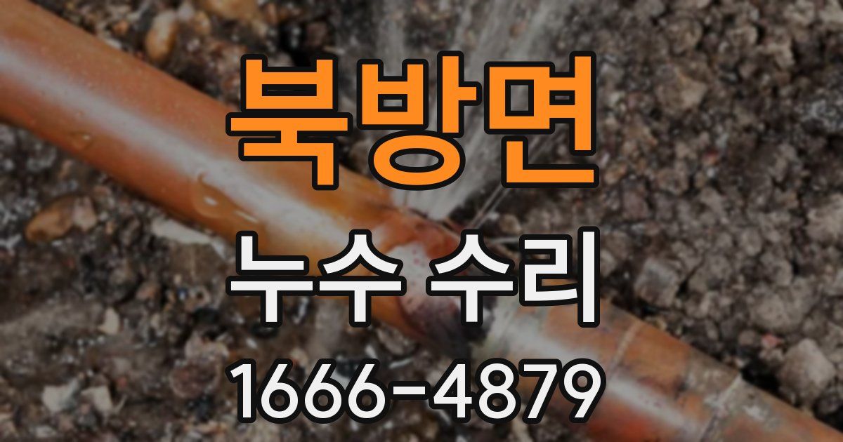 북방면 누수 수리