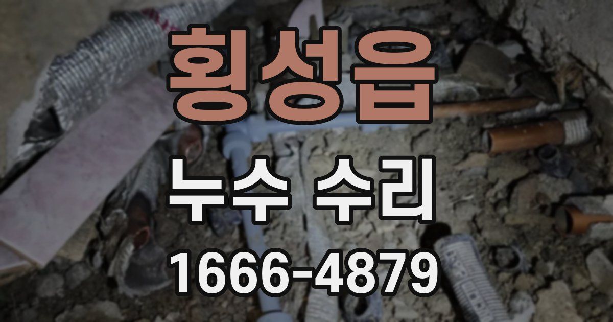 횡성읍 누수 수리