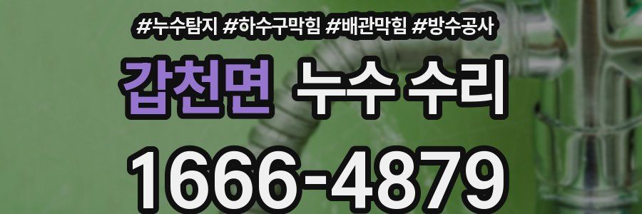 갑천면 누수 수리