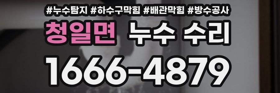 청일면 누수 수리