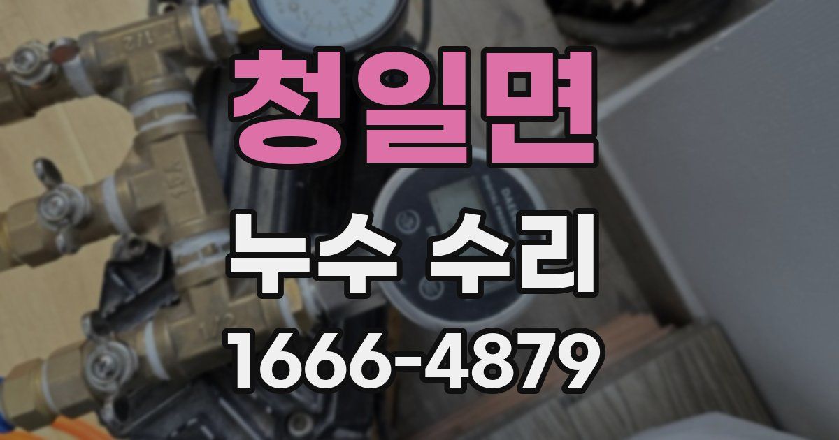 청일면 누수 수리