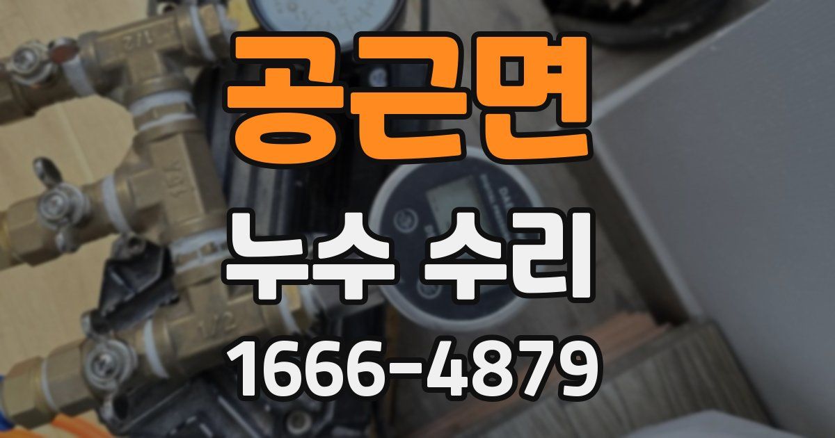 공근면 누수 수리