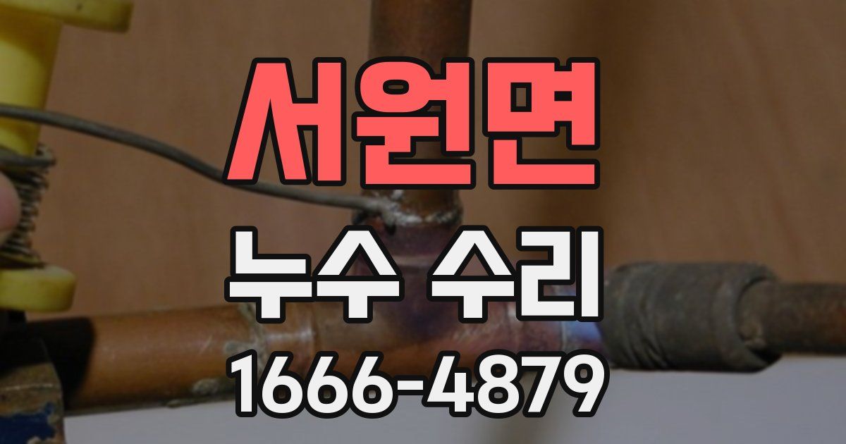 서원면 누수 수리