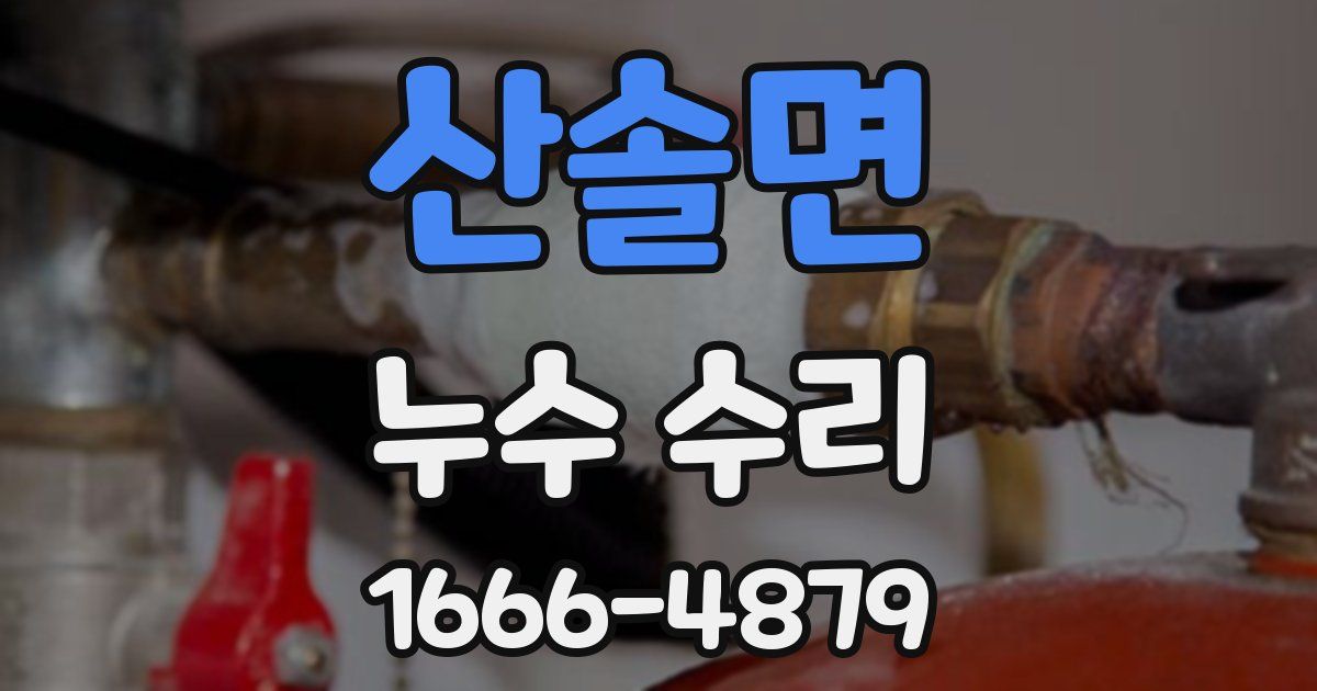 산솔면 누수 수리