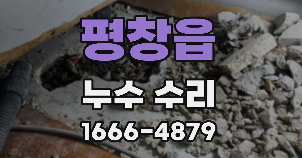평창읍 누수 수리