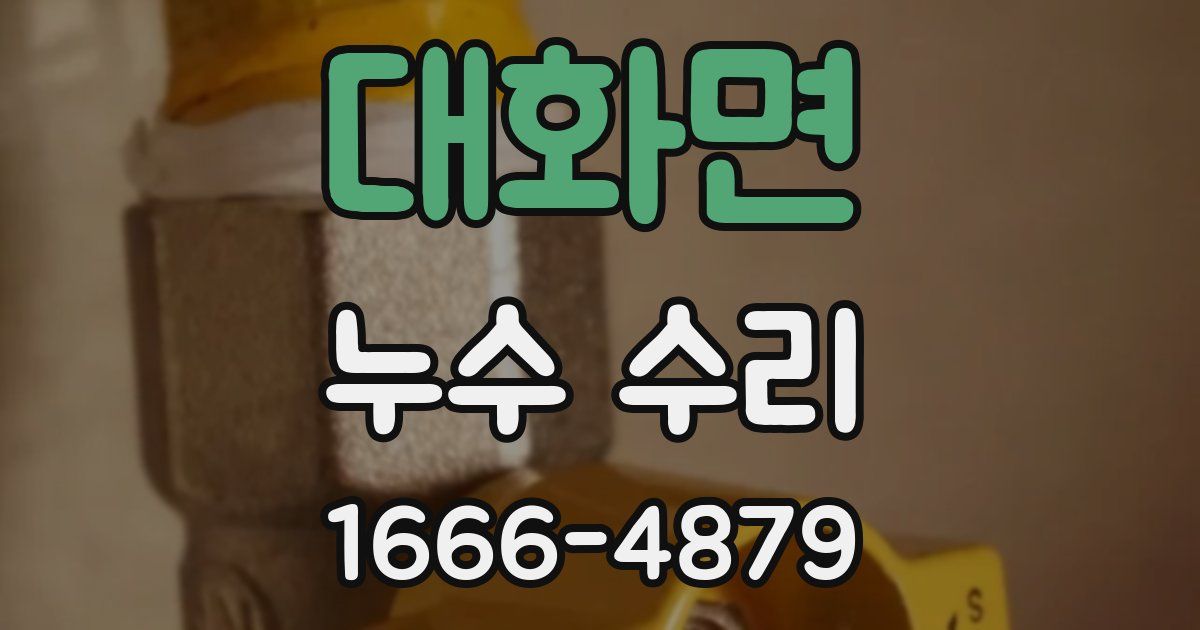 대화면 누수 수리