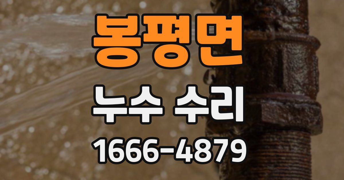 봉평면 누수 수리