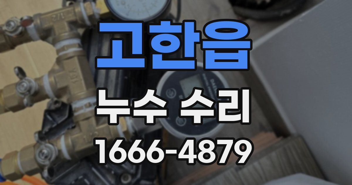 고한읍 누수 수리
