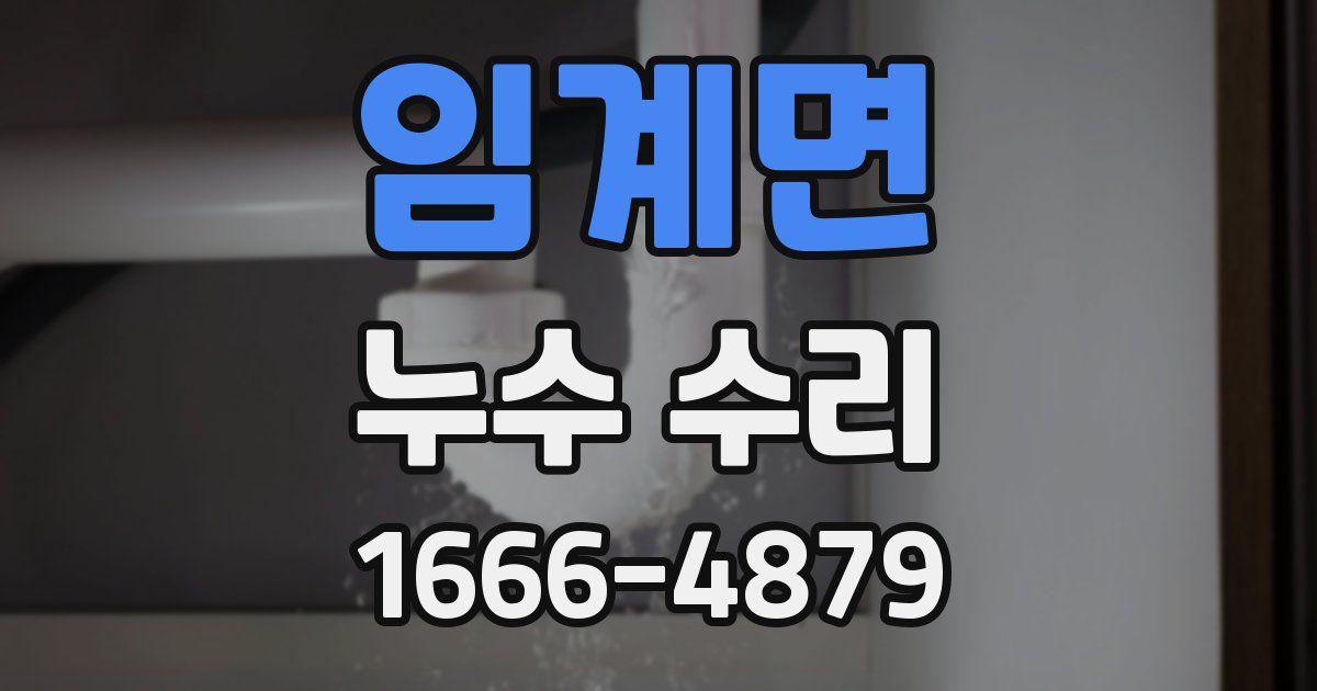 임계면 누수 수리