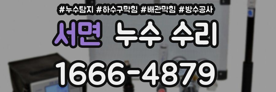 서면 누수 수리