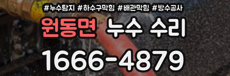 원동면 누수 수리