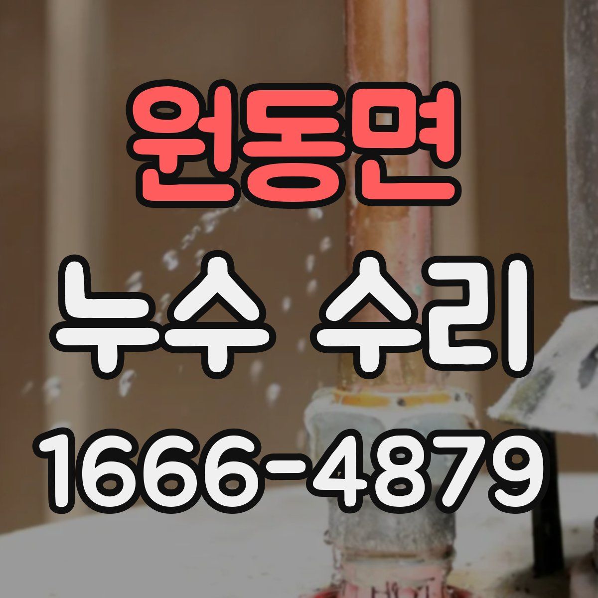 원동면 누수 수리
