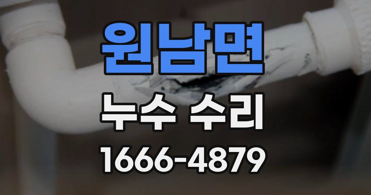 원남면 누수 수리