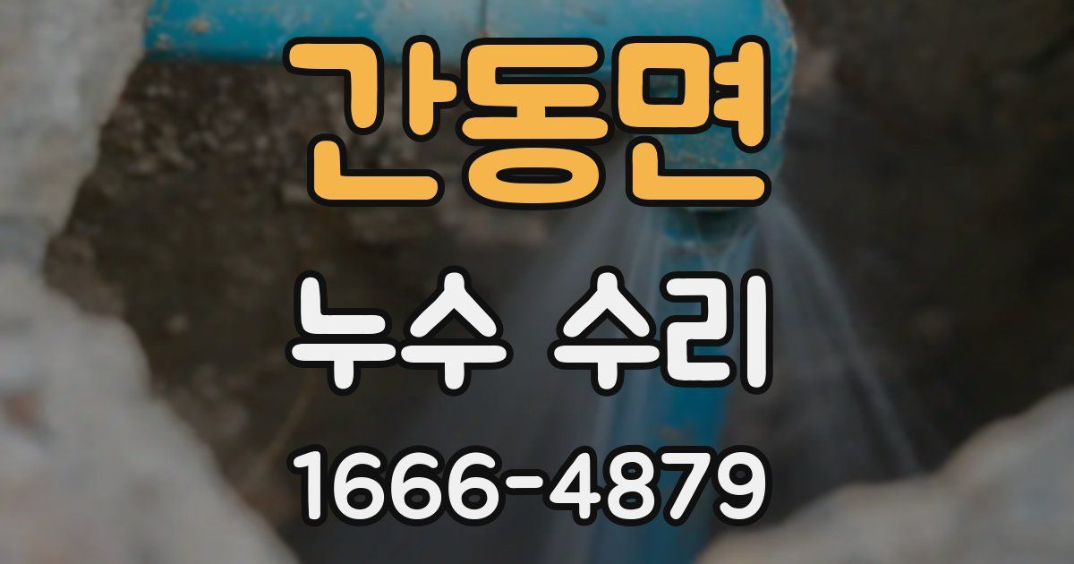 간동면 누수 수리