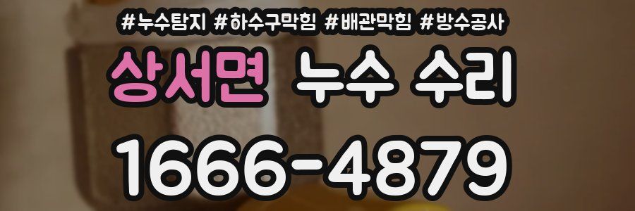 상서면 누수 수리