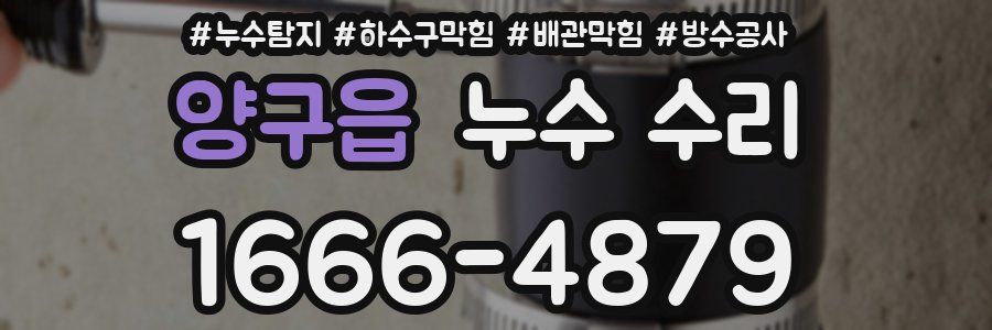 양구읍 누수 수리