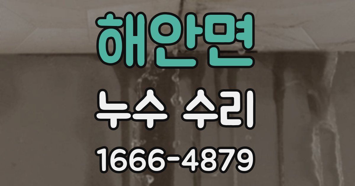해안면 누수 수리
