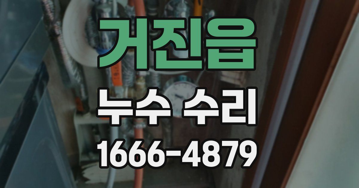 거진읍 누수 수리