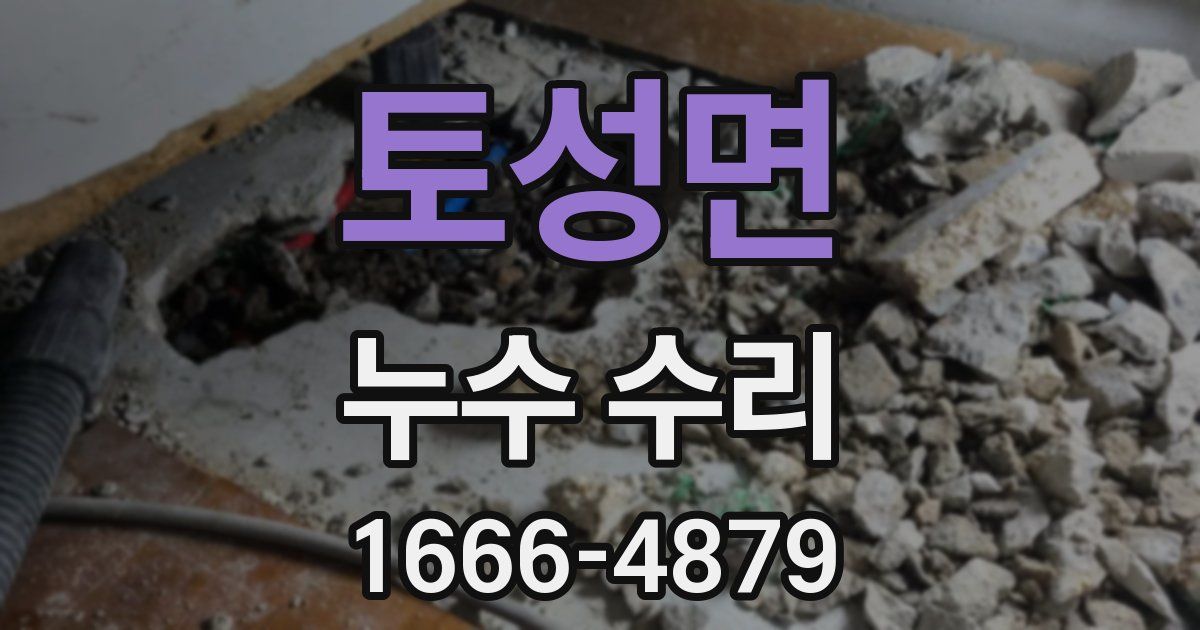 토성면 누수 수리