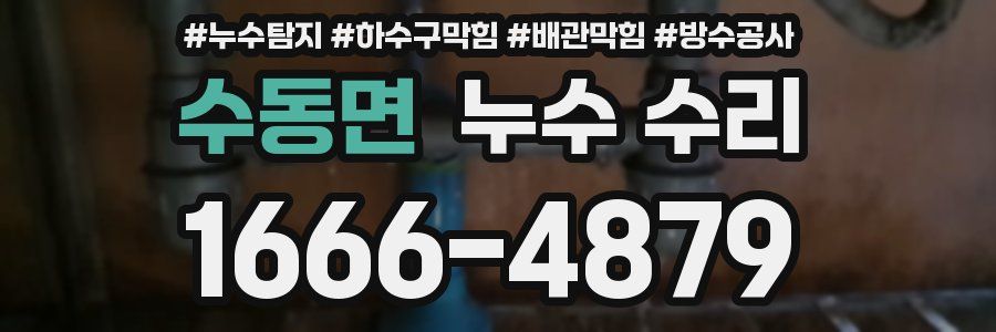 수동면 누수 수리