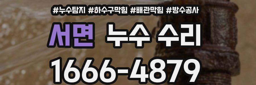 서면 누수 수리
