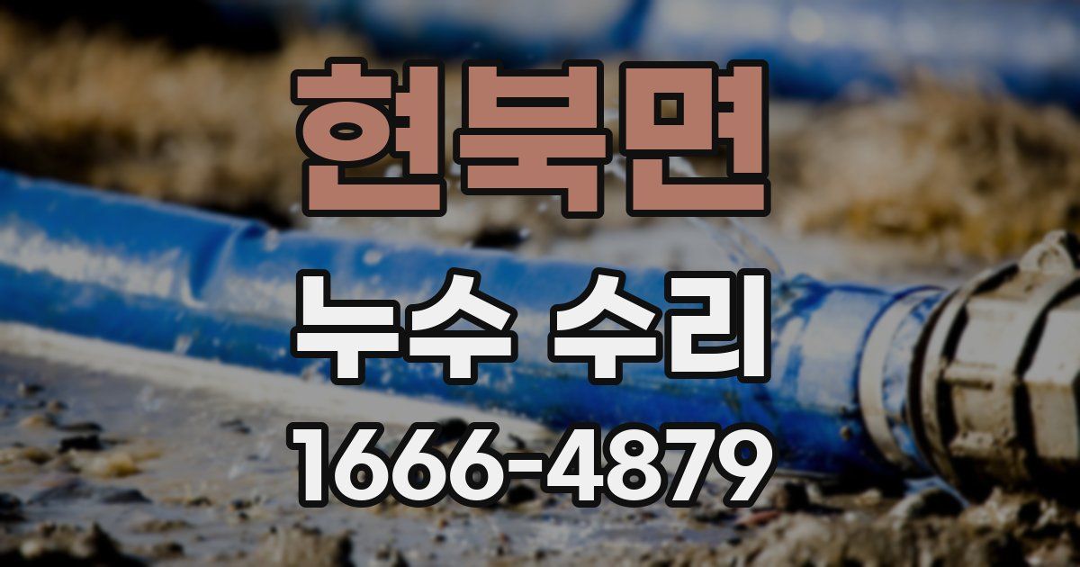 현북면 누수 수리
