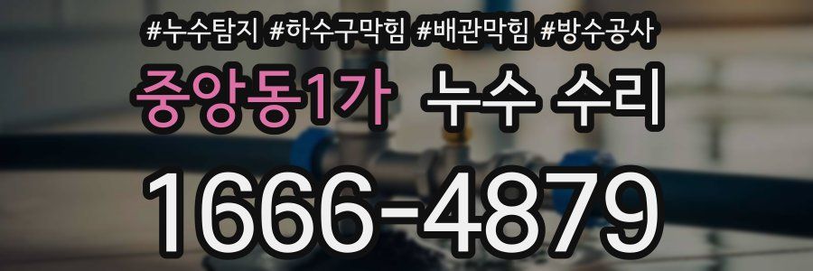 중앙동1가 누수 수리