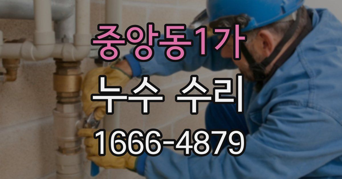 중앙동1가 누수 수리