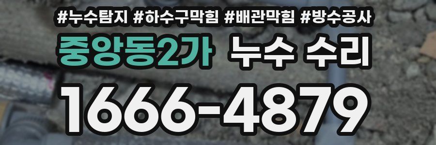 중앙동2가 누수 수리