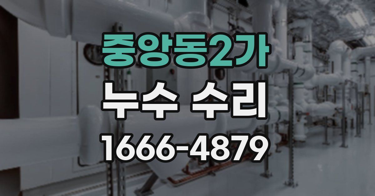 중앙동2가 누수 수리