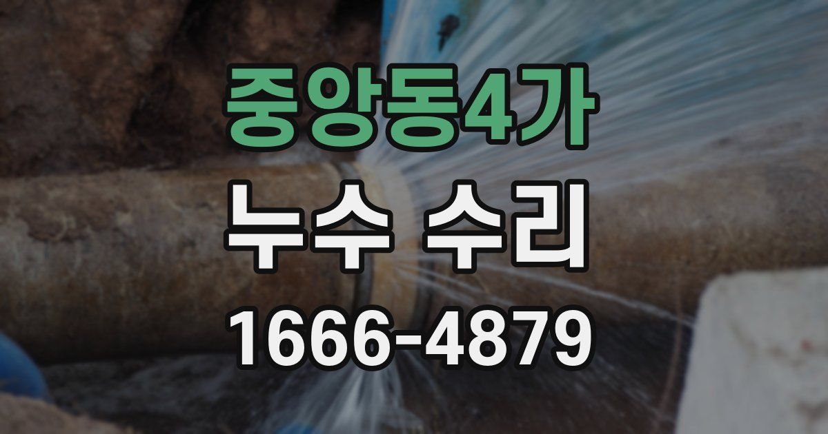 중앙동4가 누수 수리