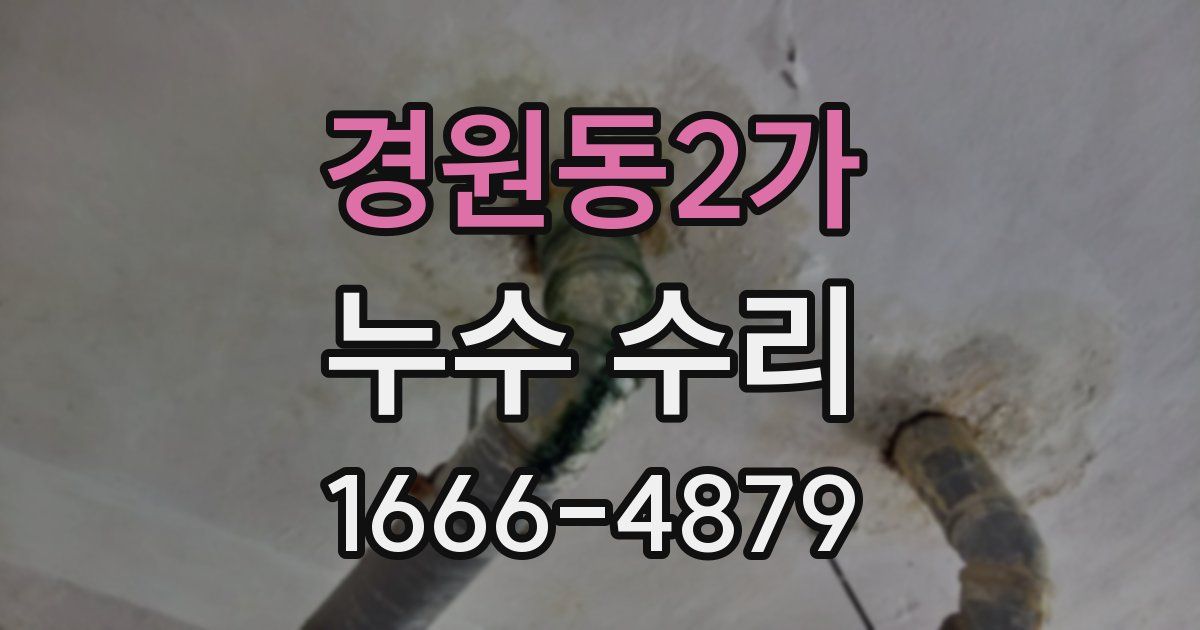 경원동2가 누수 수리