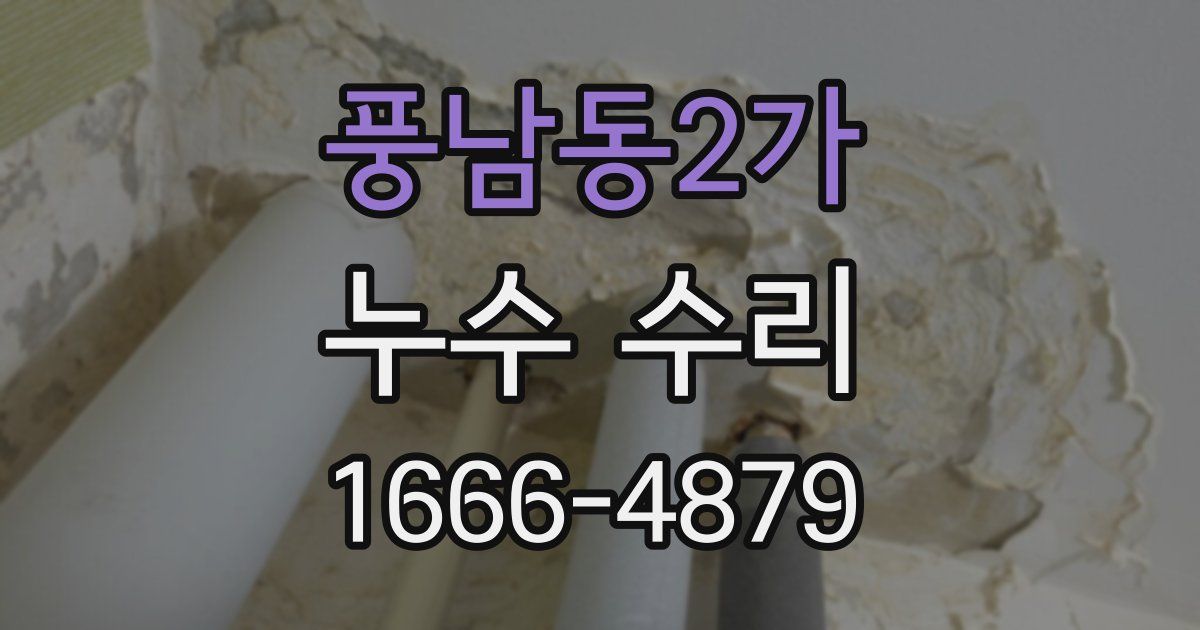 풍남동2가 누수 수리