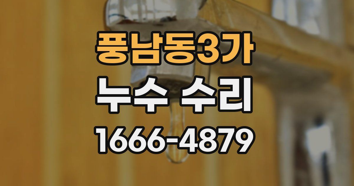 풍남동3가 누수 수리