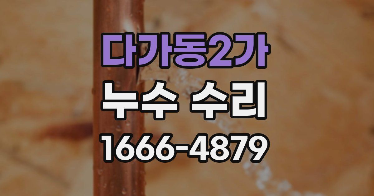 다가동2가 누수 수리