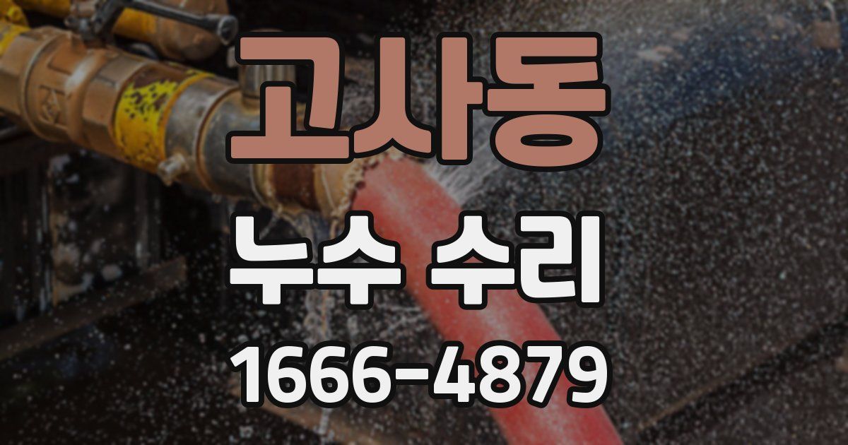 고사동 누수 수리