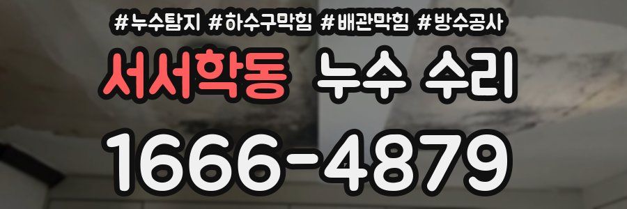 서서학동 누수 수리