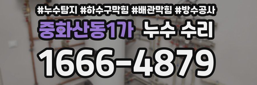 중화산동1가 누수 수리