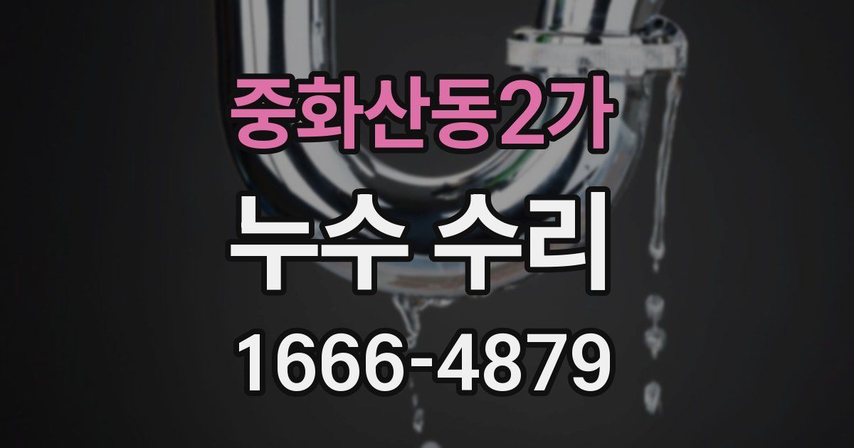 중화산동2가 누수 수리