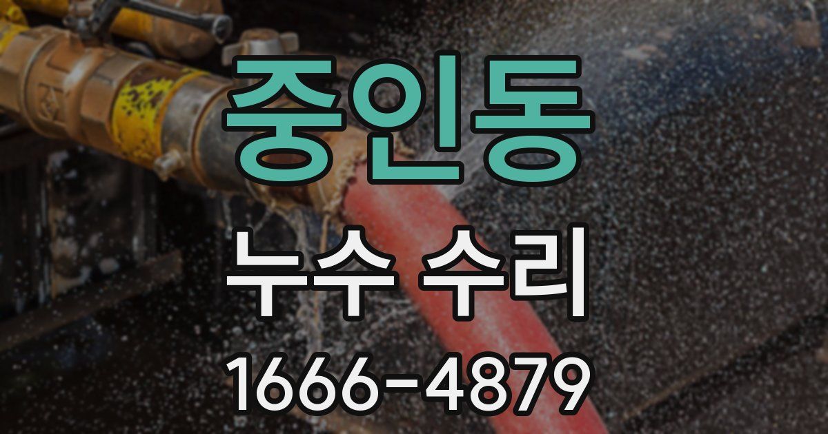 중인동 누수 수리