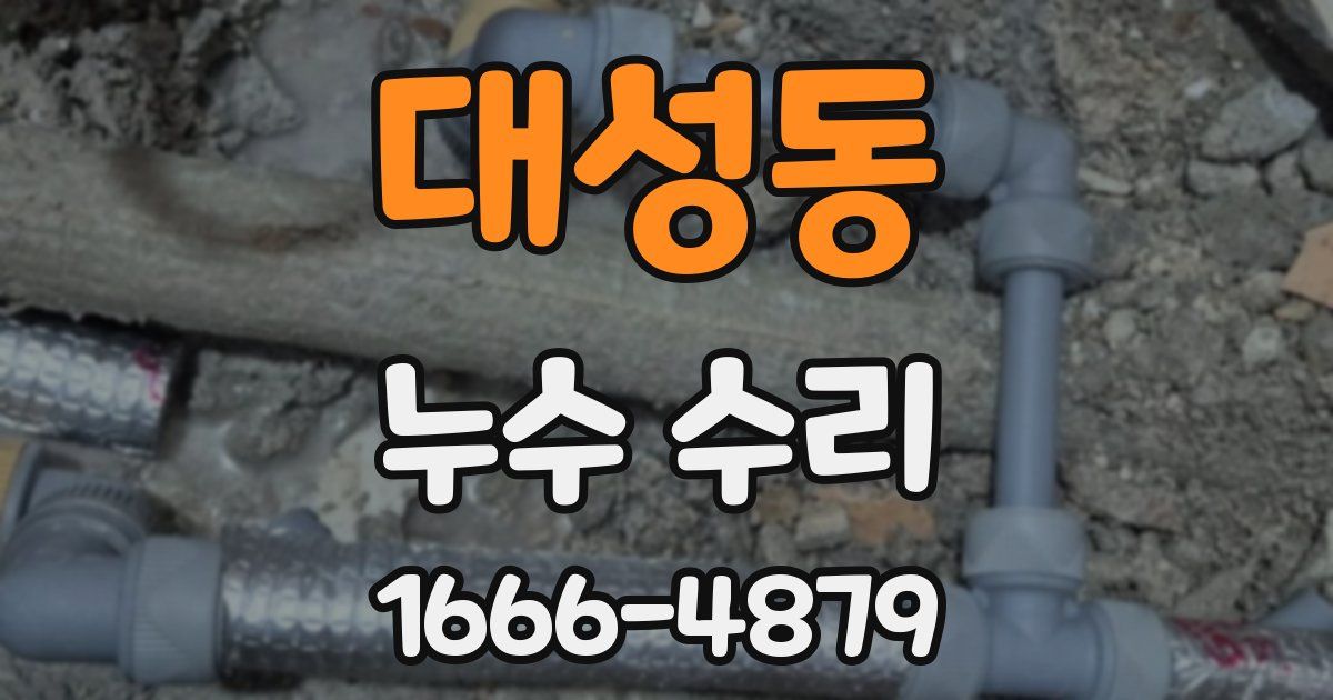 대성동 누수 수리