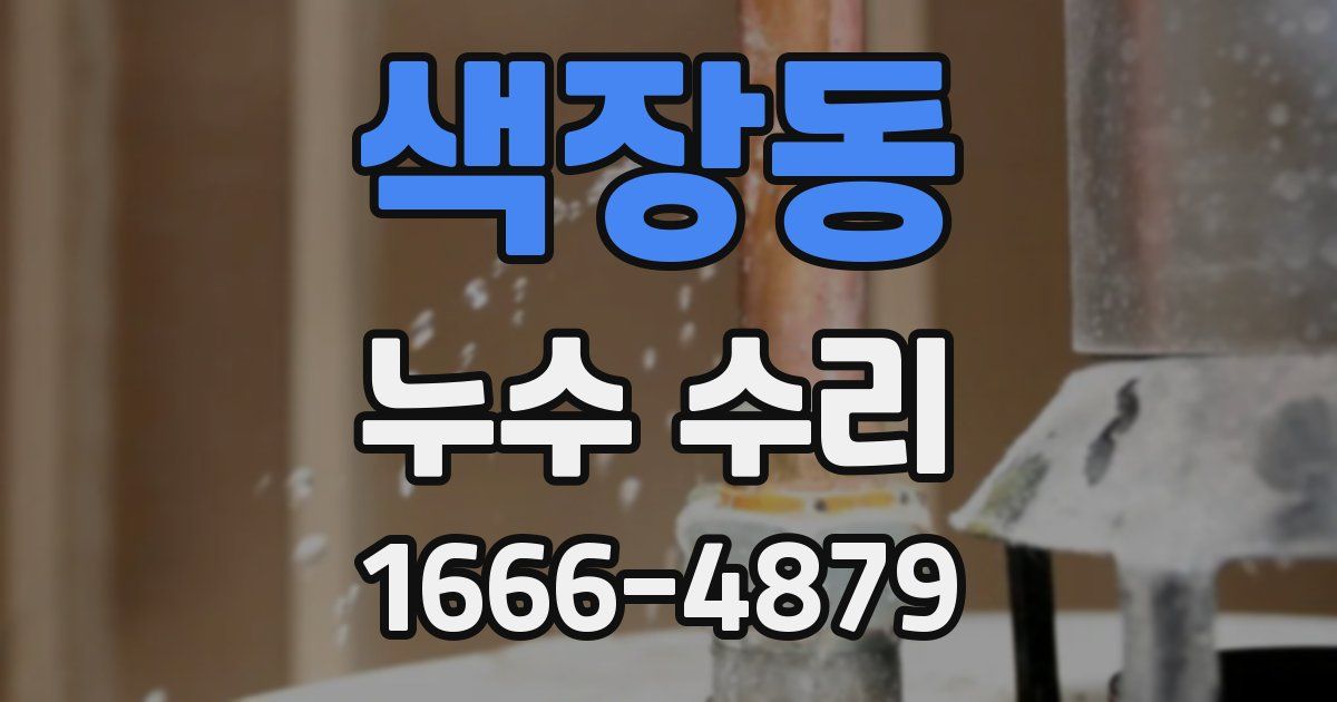 색장동 누수 수리